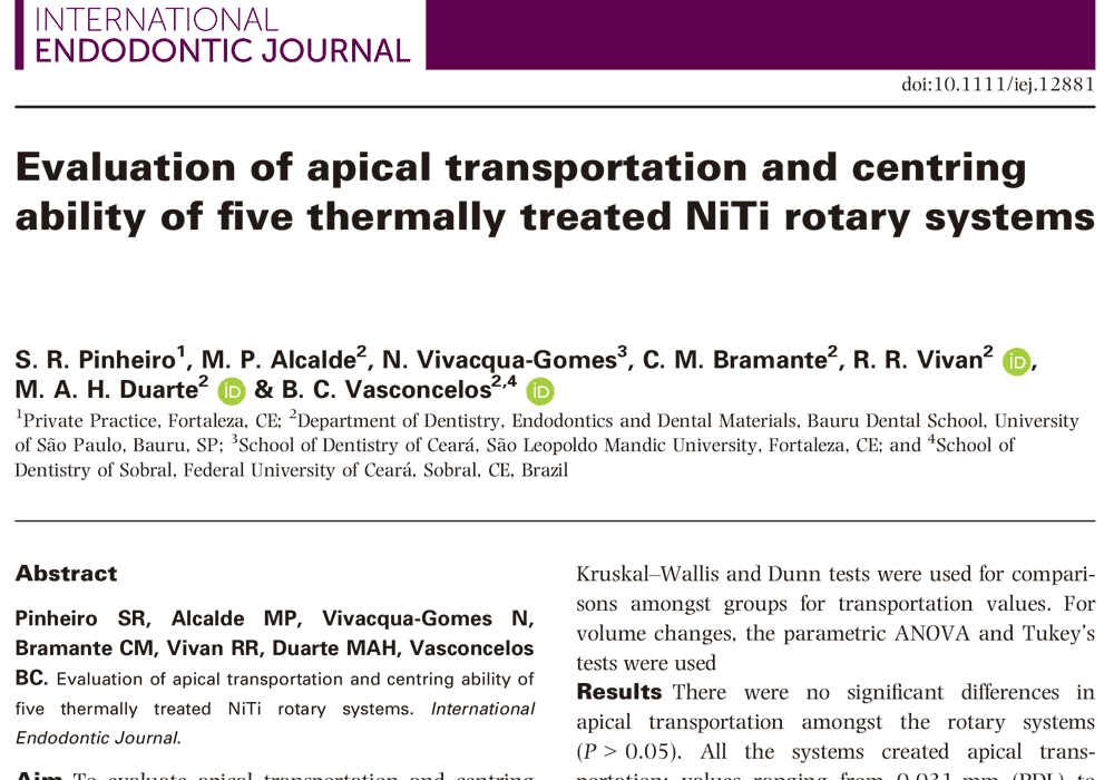 Evaluation of apical transportatiom and