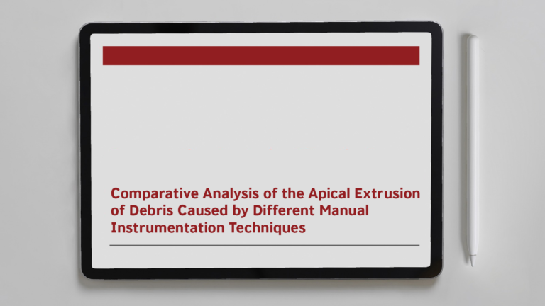 Artigo Científico: Comparative Analysis of the Apical Extrusion of Debris Caused by Different Manual Instrumentation Techniques
